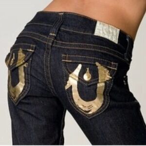 True Religion Joey twisted hem jeans flap pocket